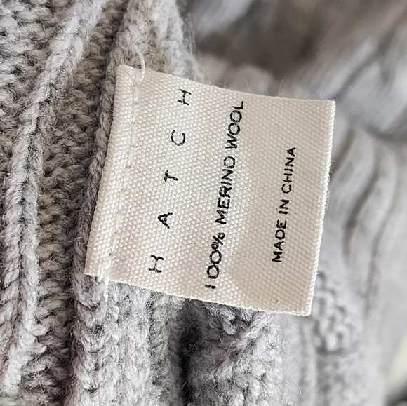 Hatch Maternity Gray Ruffled Knit Sweater - Picture 5 of 6